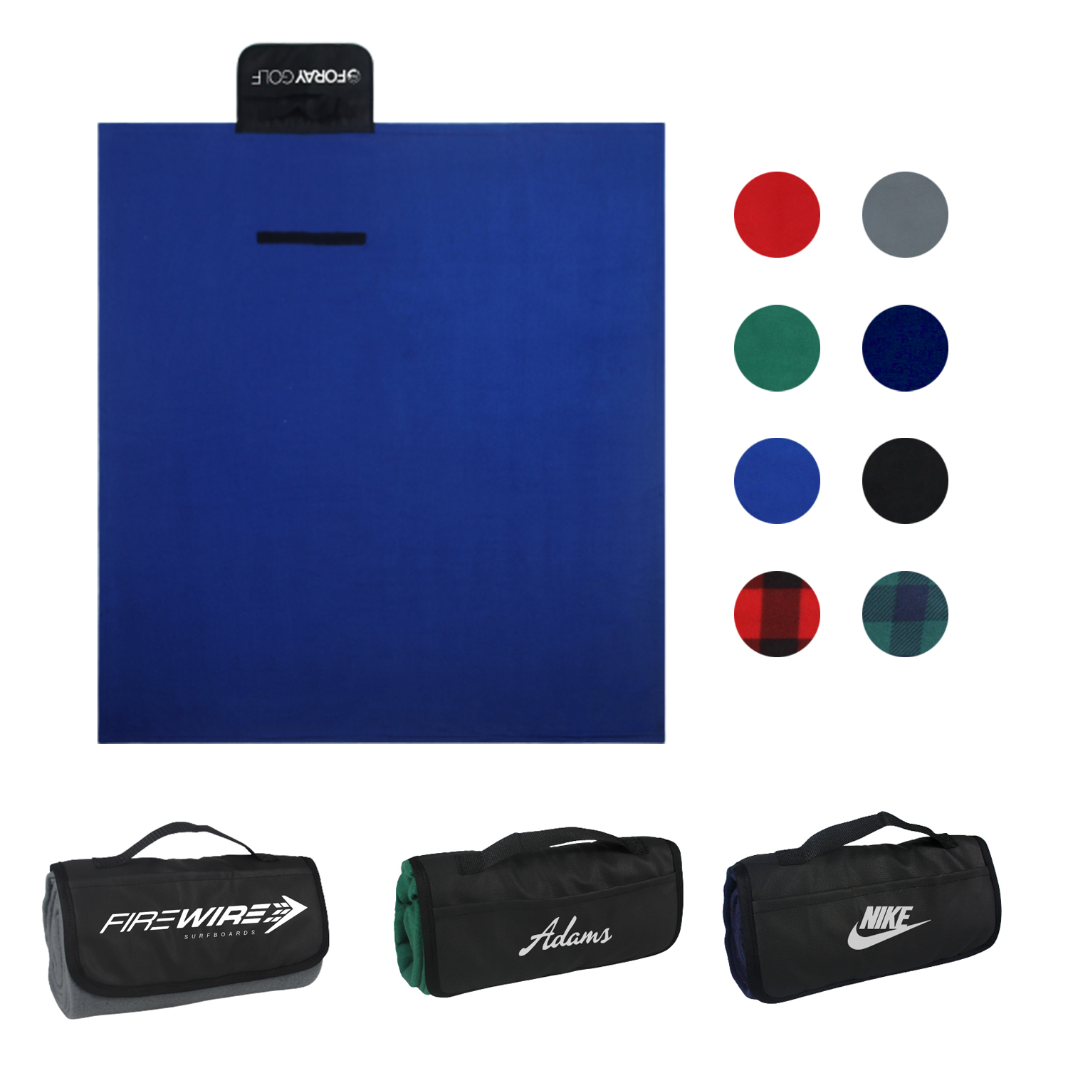 Polar Fleece Blanket With Leather FlapDOTEX Dotex