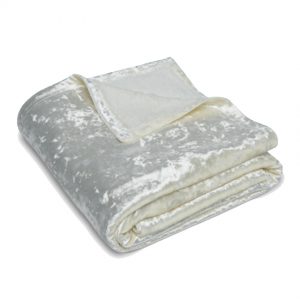 White Blanket7 White Crushed Velvet Blanket