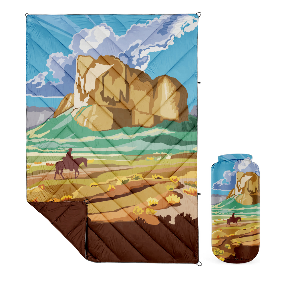 Outdoor Blanket16 printed puffy blanket
