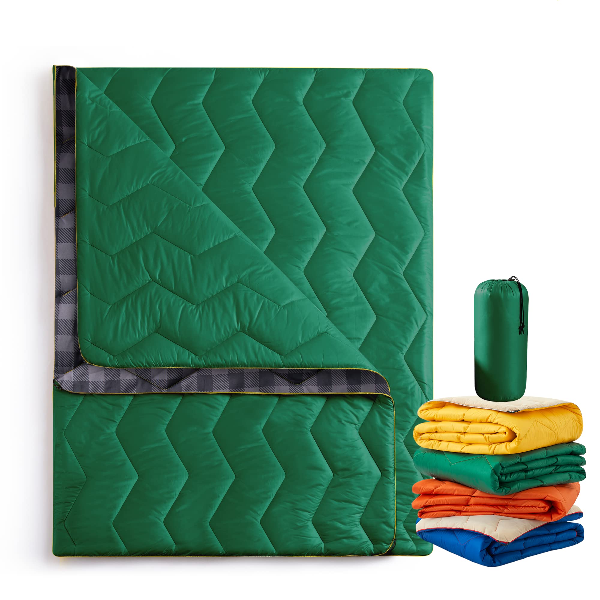Outdoor Blanket20 green puffy blanket