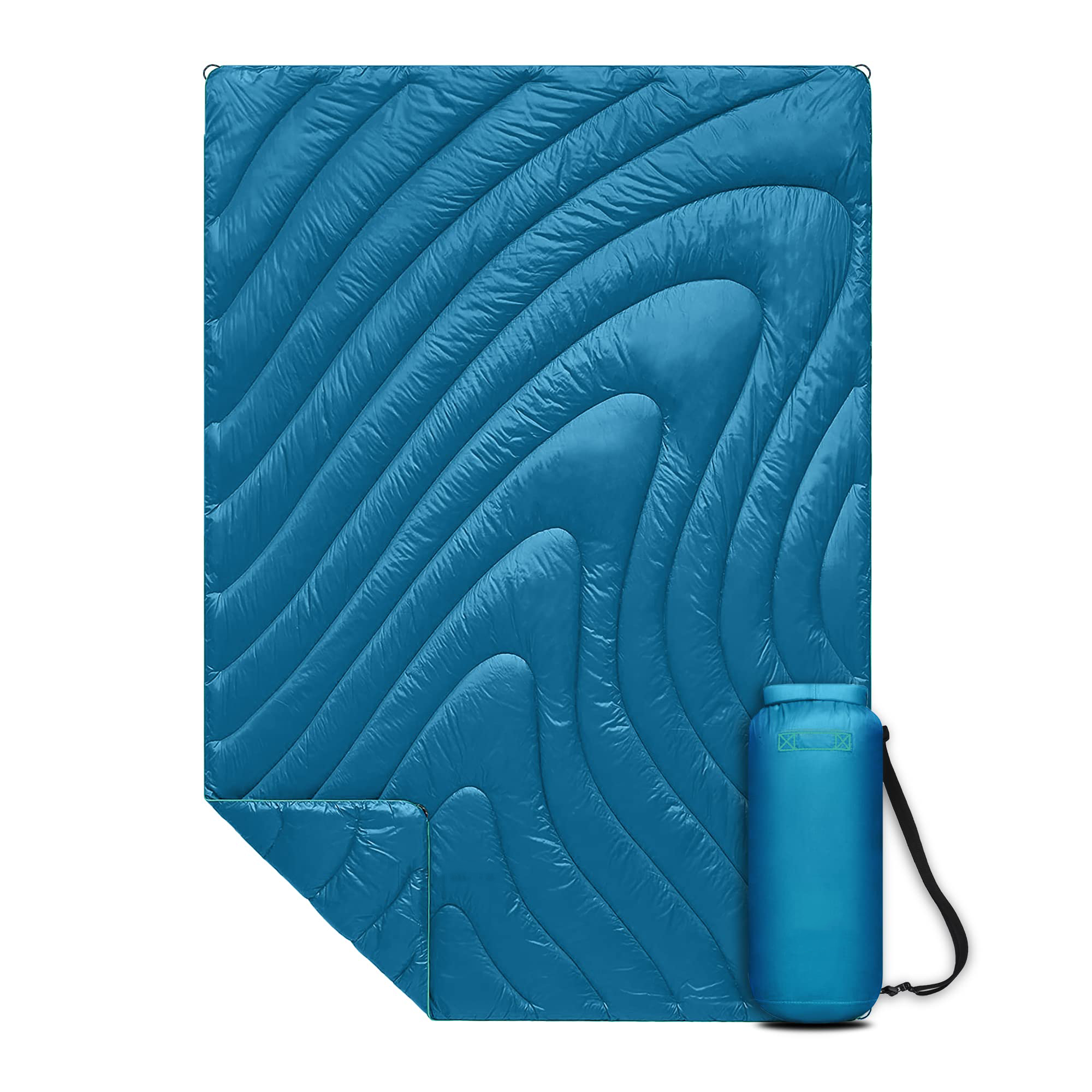 Outdoor Blanket18 blue puffy blanket